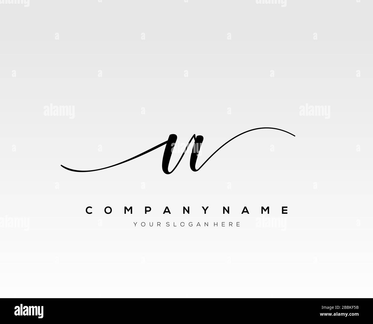 VV Initial Letter handwriting logo hand drawn template vector, logo for beauty, cosmetics, wedding, fashion and business Stock Vector