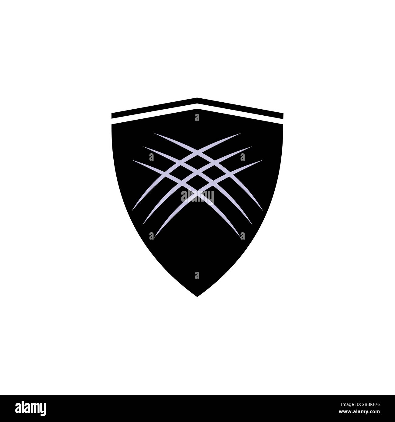 scratch metal shield logo vector Stock Vector