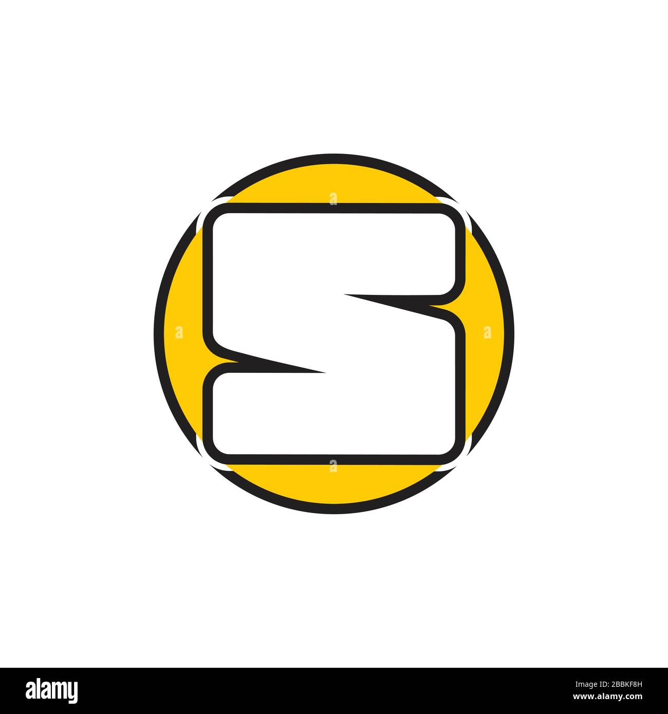 letter s simple geometric outline logo vector Stock Vector Image & Art ...