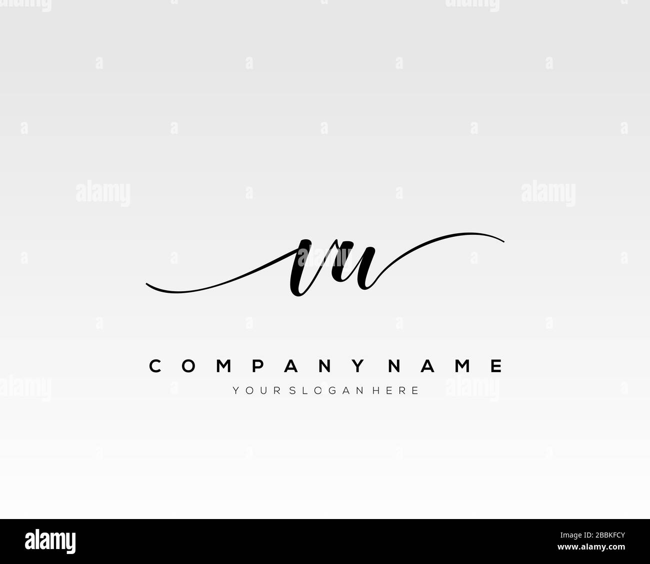 VW Initial Letter handwriting logo hand drawn template vector, logo for ...