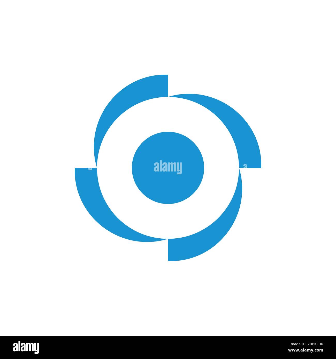 Circle geometric rotation four arrow logo vector stock vector image