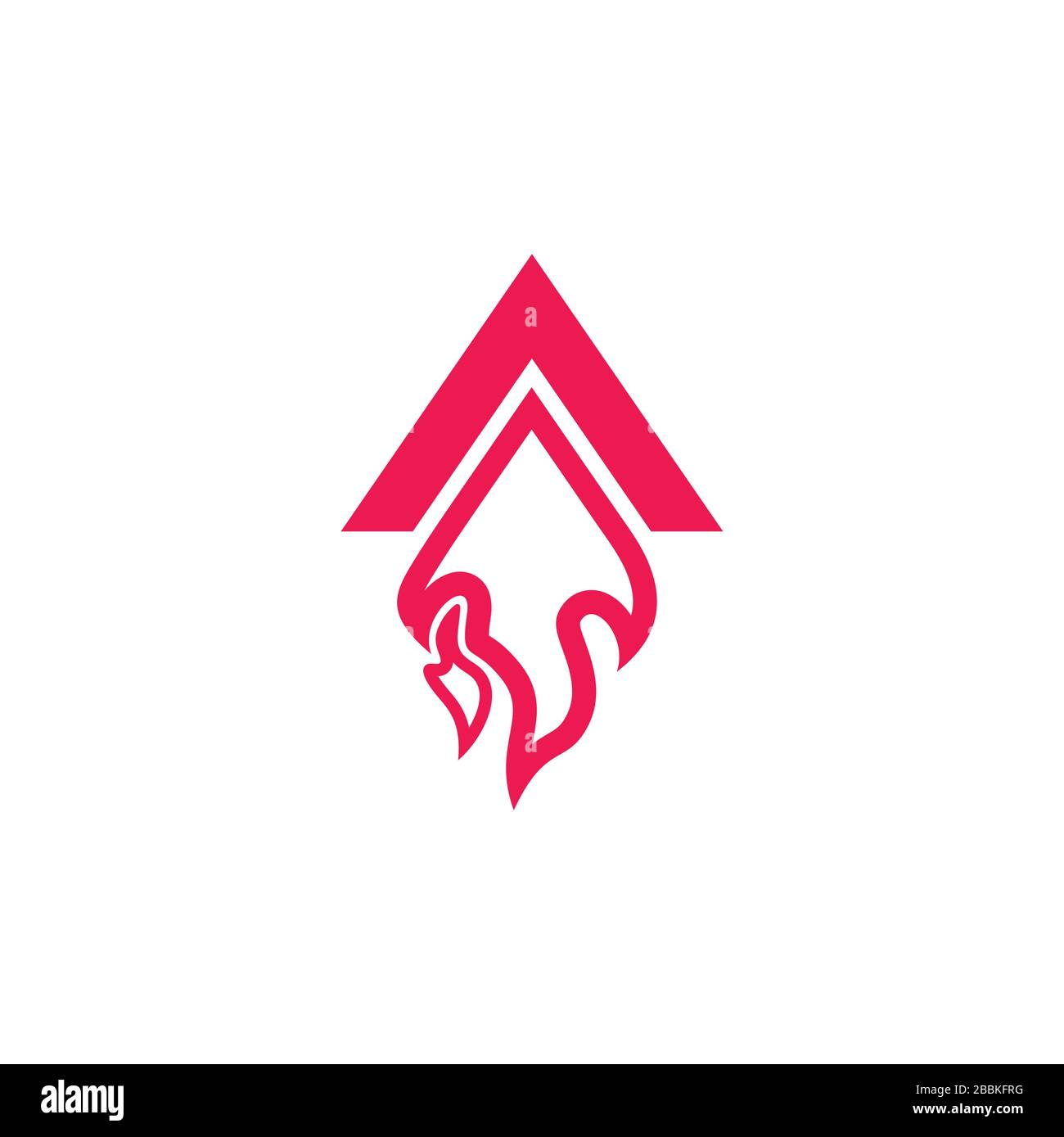 motion arrow rocket fire symbol flat logo vector Stock Vector