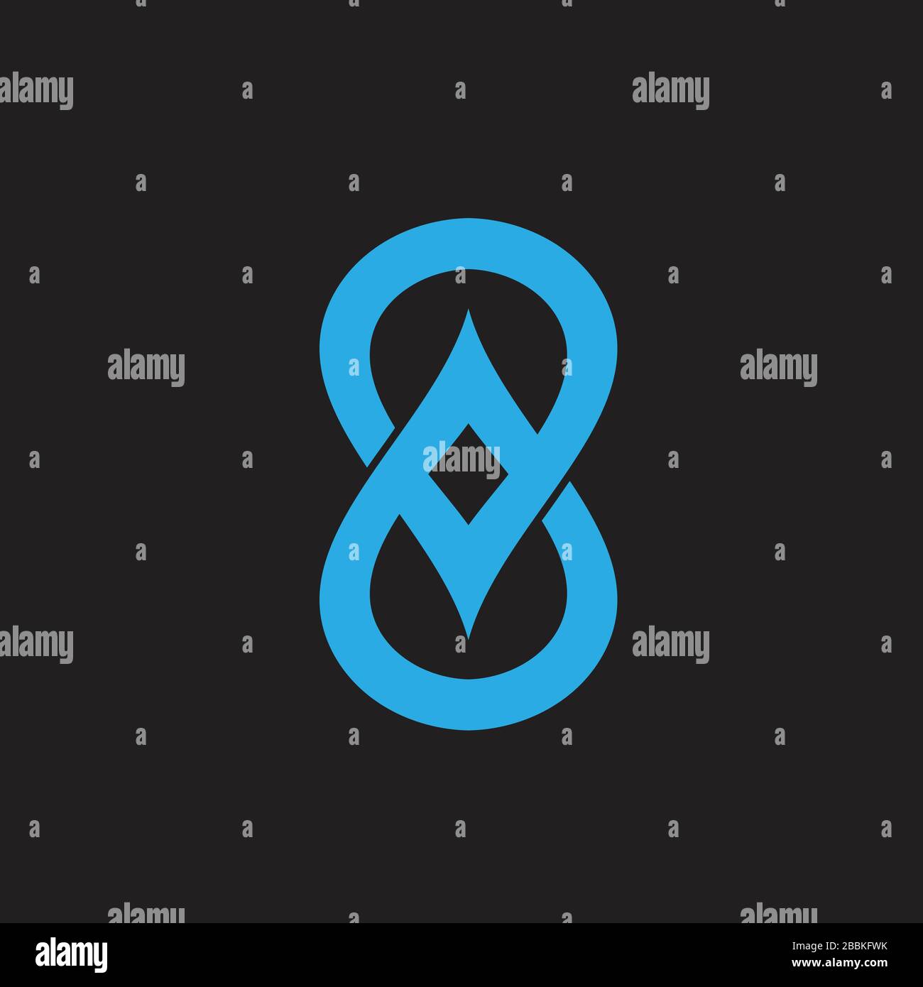 linked water drop overlap logo vector Stock Vector