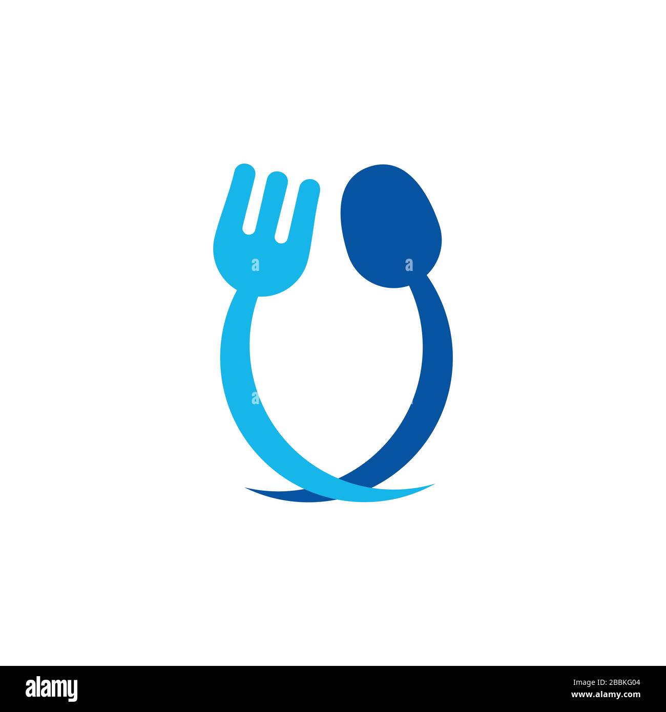 linked spoon fork symbol decoration vector Stock Vector