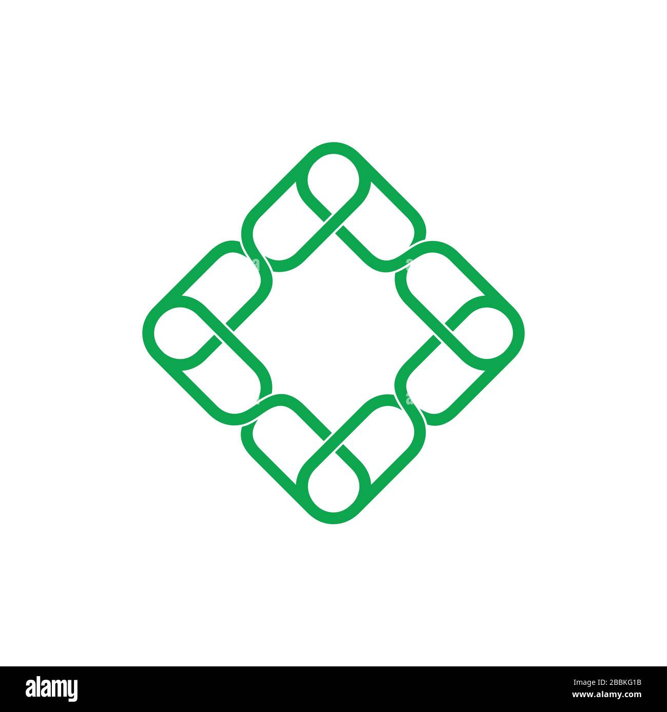 square linked chain frame logo vector Stock Vector Image & Art - Alamy