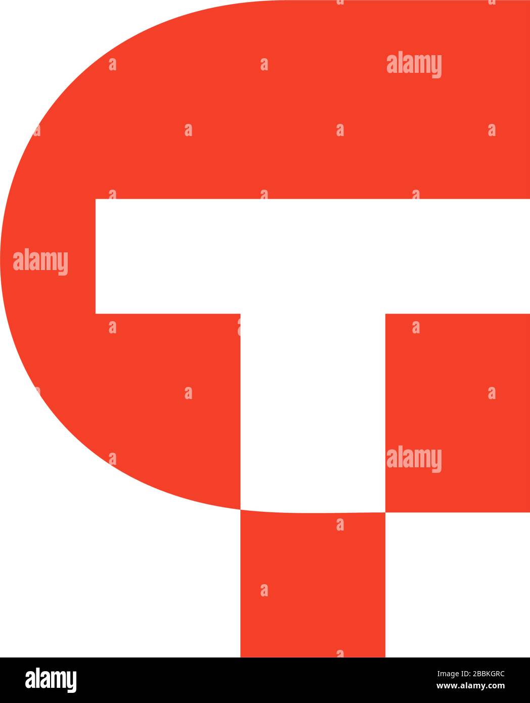 Letter Ct Simple Geometric Design Logo Vector Stock Vector Image Art 