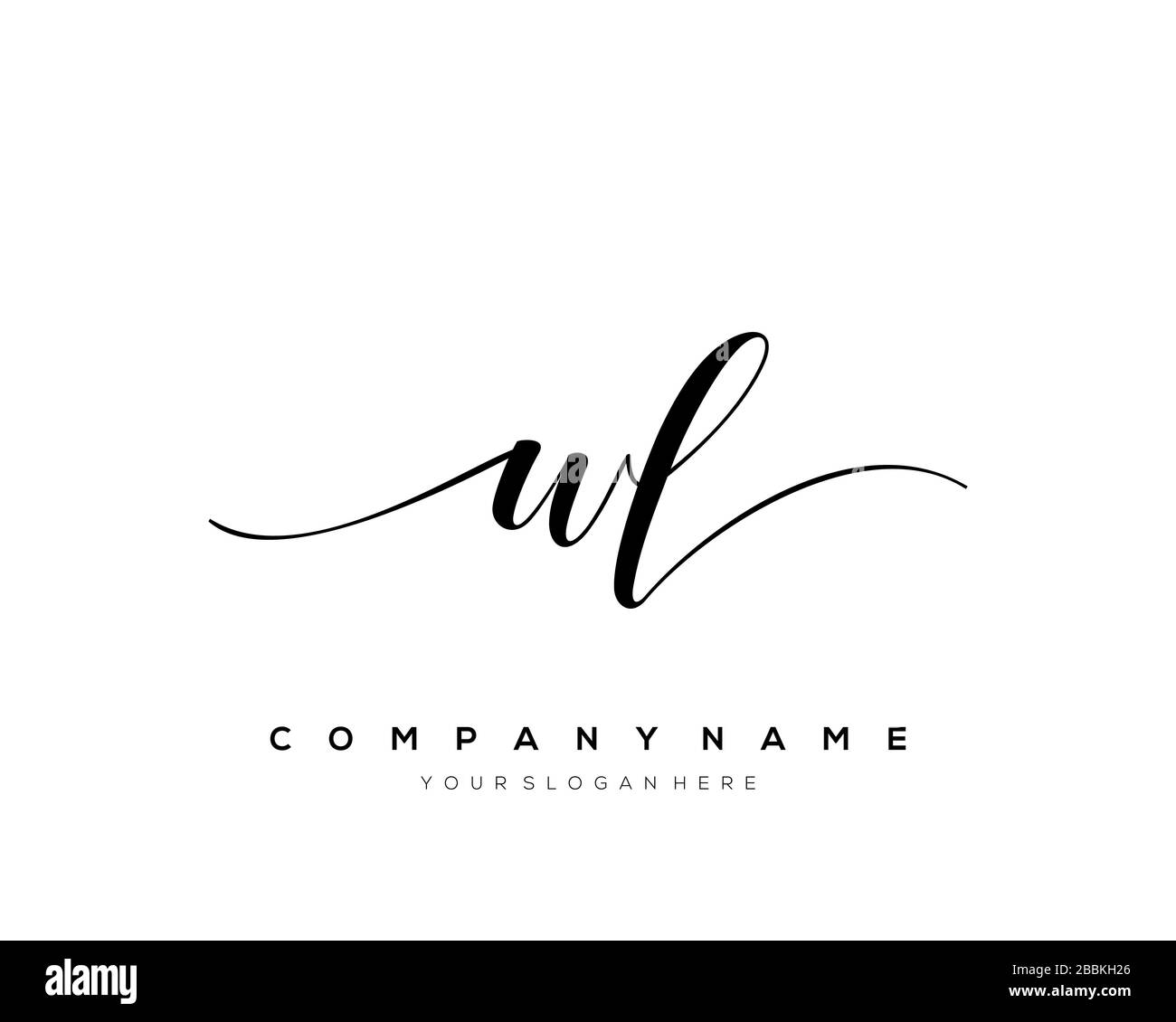 WL Initial Letter handwriting logo hand drawn template vector, logo for ...