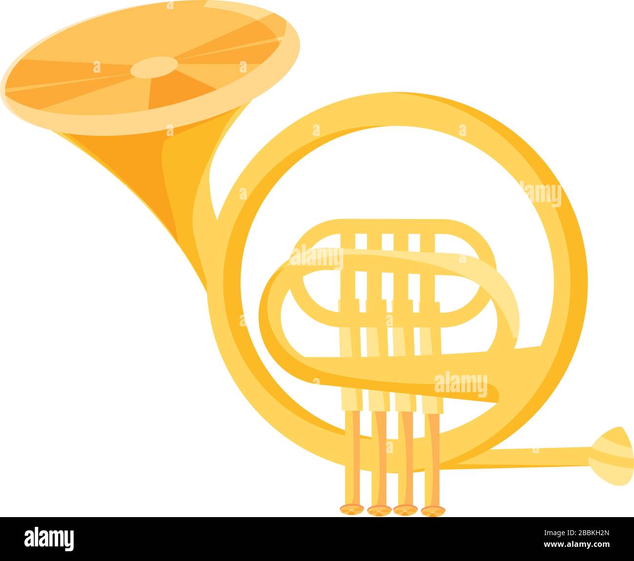 french horn on white background vector illustration design Stock Vector