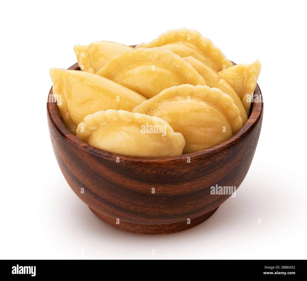 Dumplings, russian vareniki, pelmeni isolated on white background Stock Photo