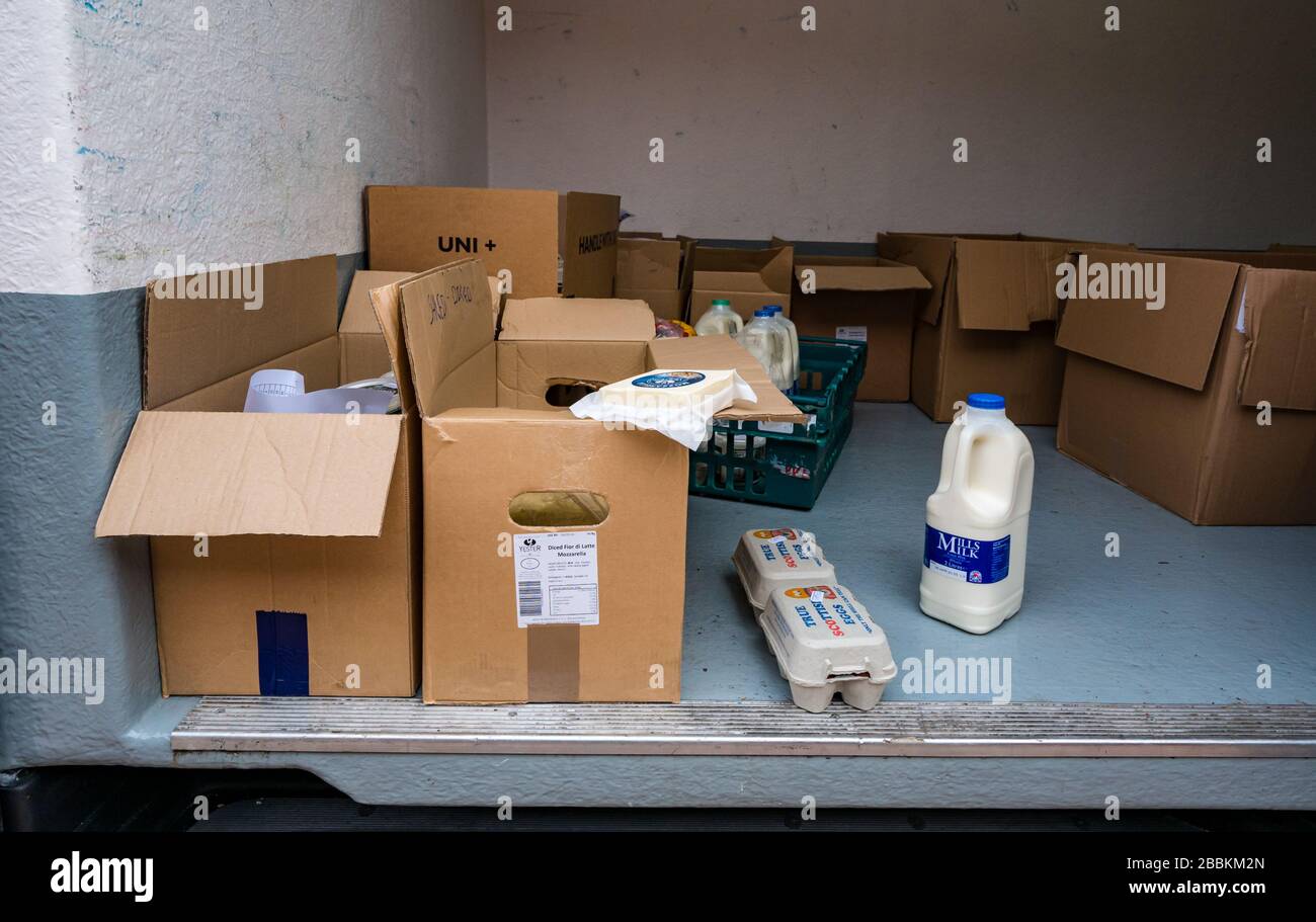 East Lothian, Scotland, United Kingdom. 1st April 2020. Local food deliveries during Covid19