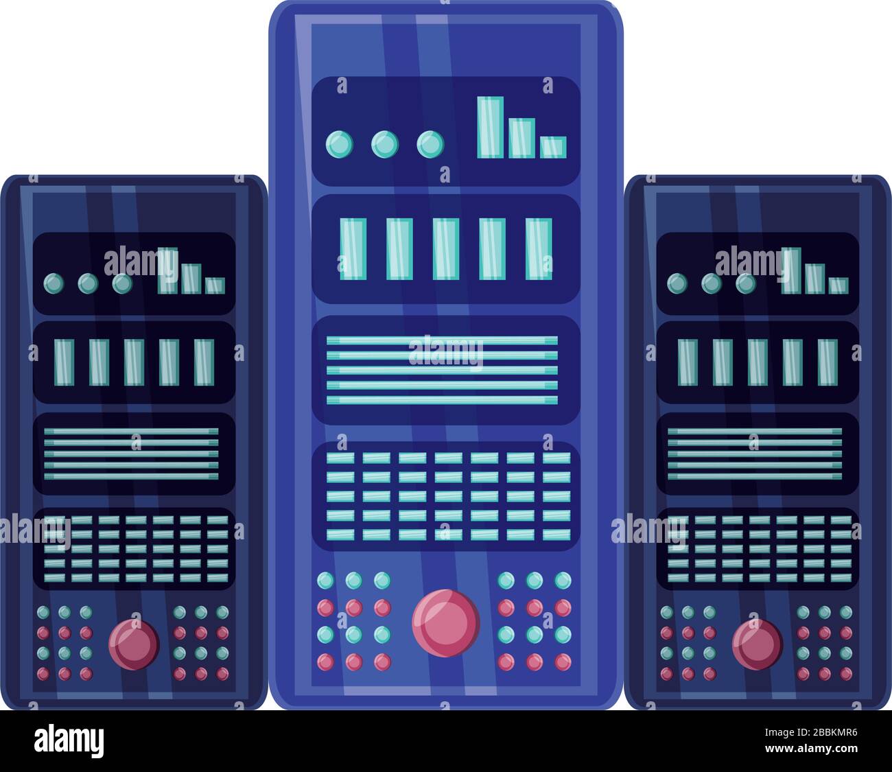 web servers on white background vector illustration design Stock Vector ...