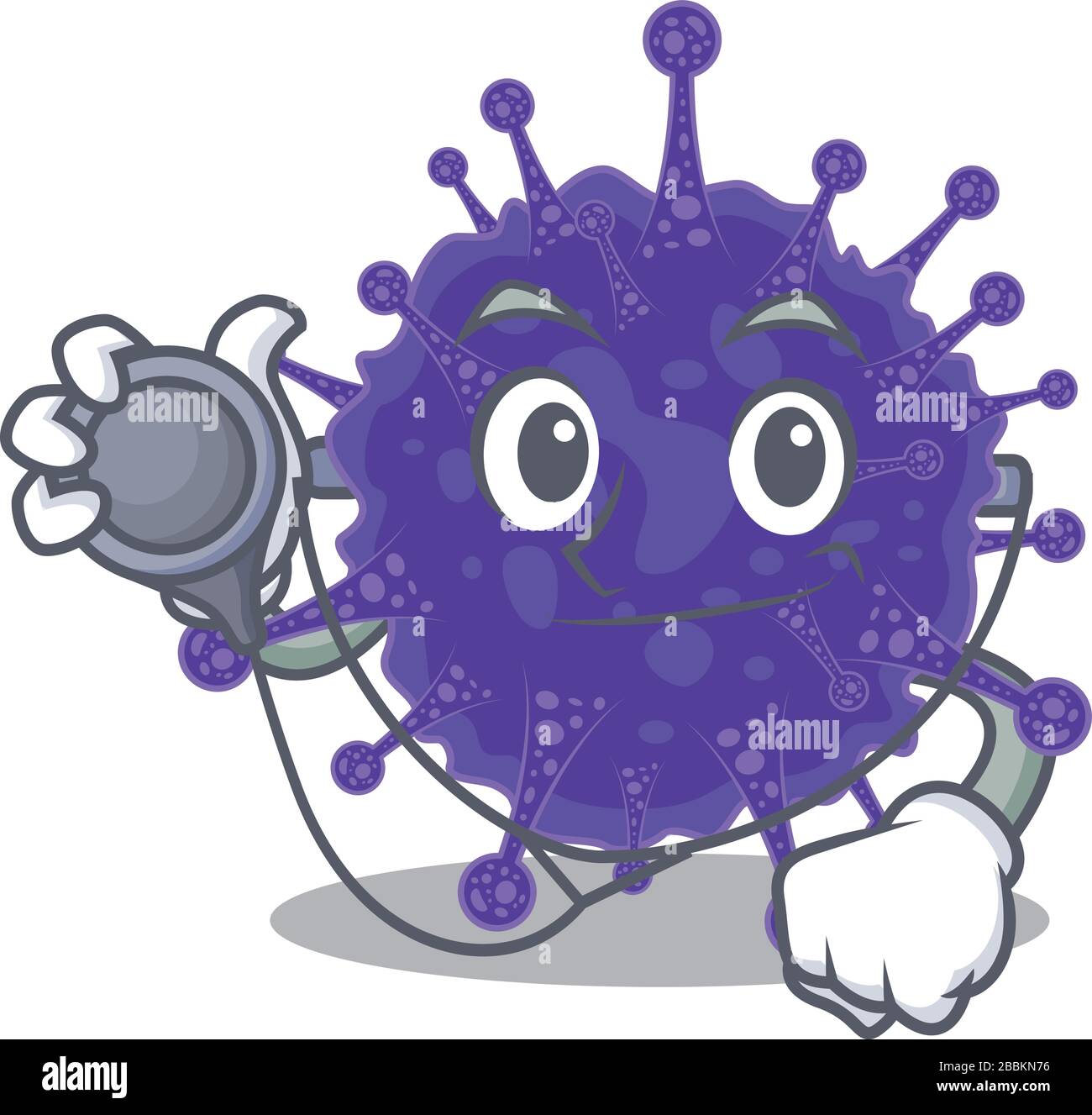 Nidovirales in doctor cartoon character with tools Stock Vector Image