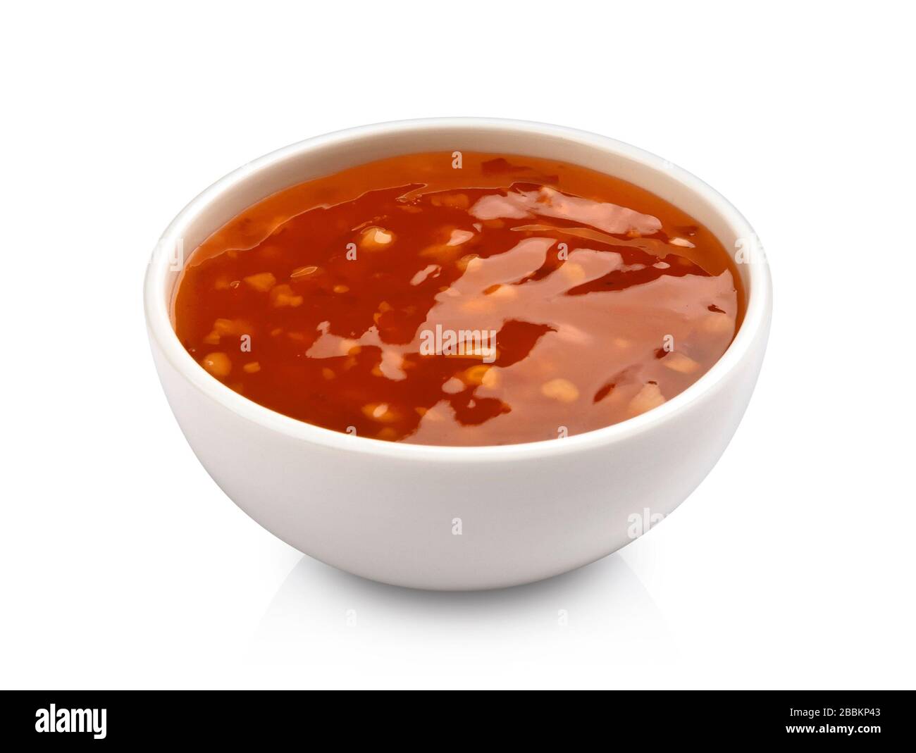 Sweet and sour sauce isolated on white background Stock Photo