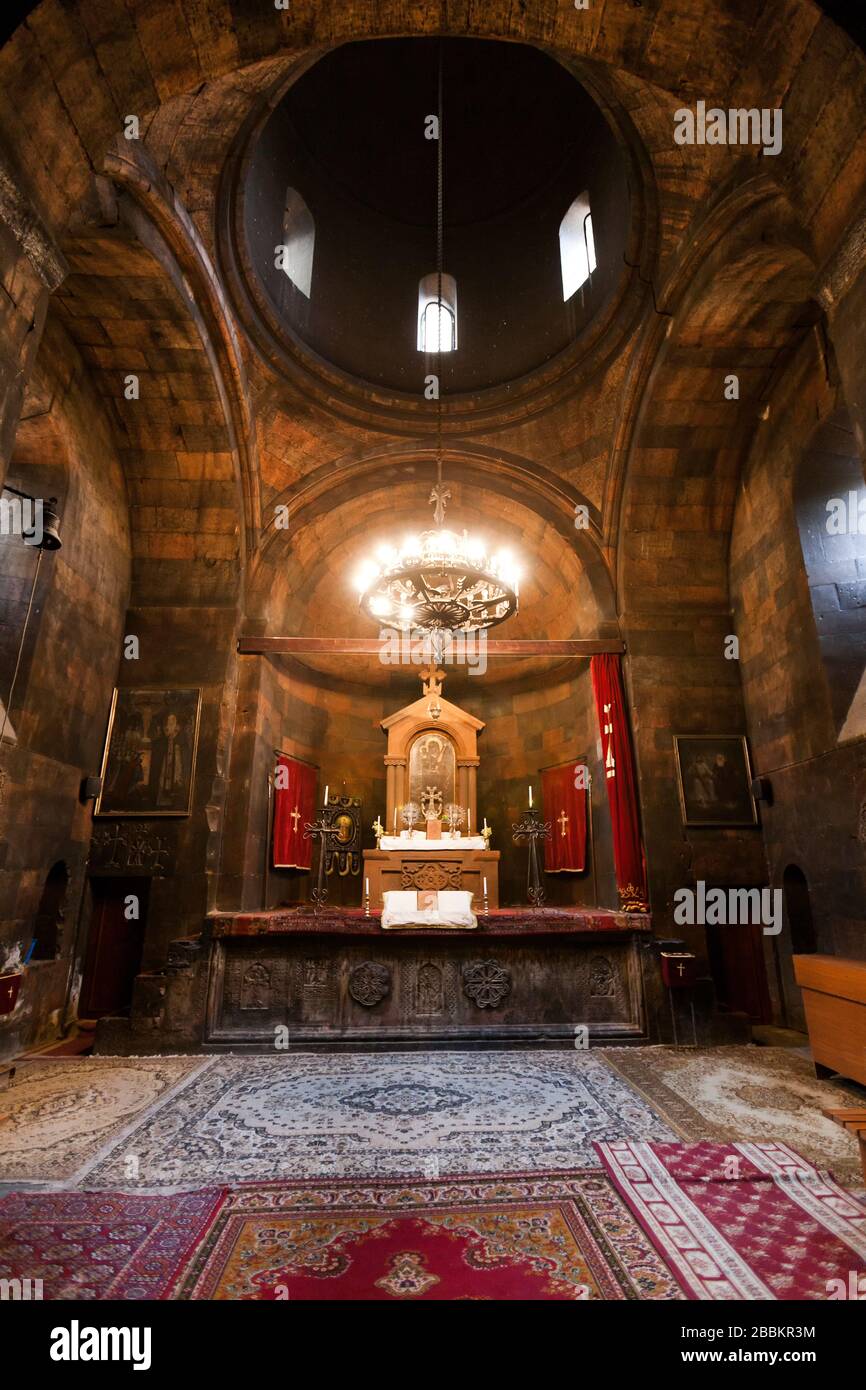 Interior of Khor Virap monastery, Armenian monastery complex, Ararat Province, Armenia, Caucasus, Asia Stock Photo