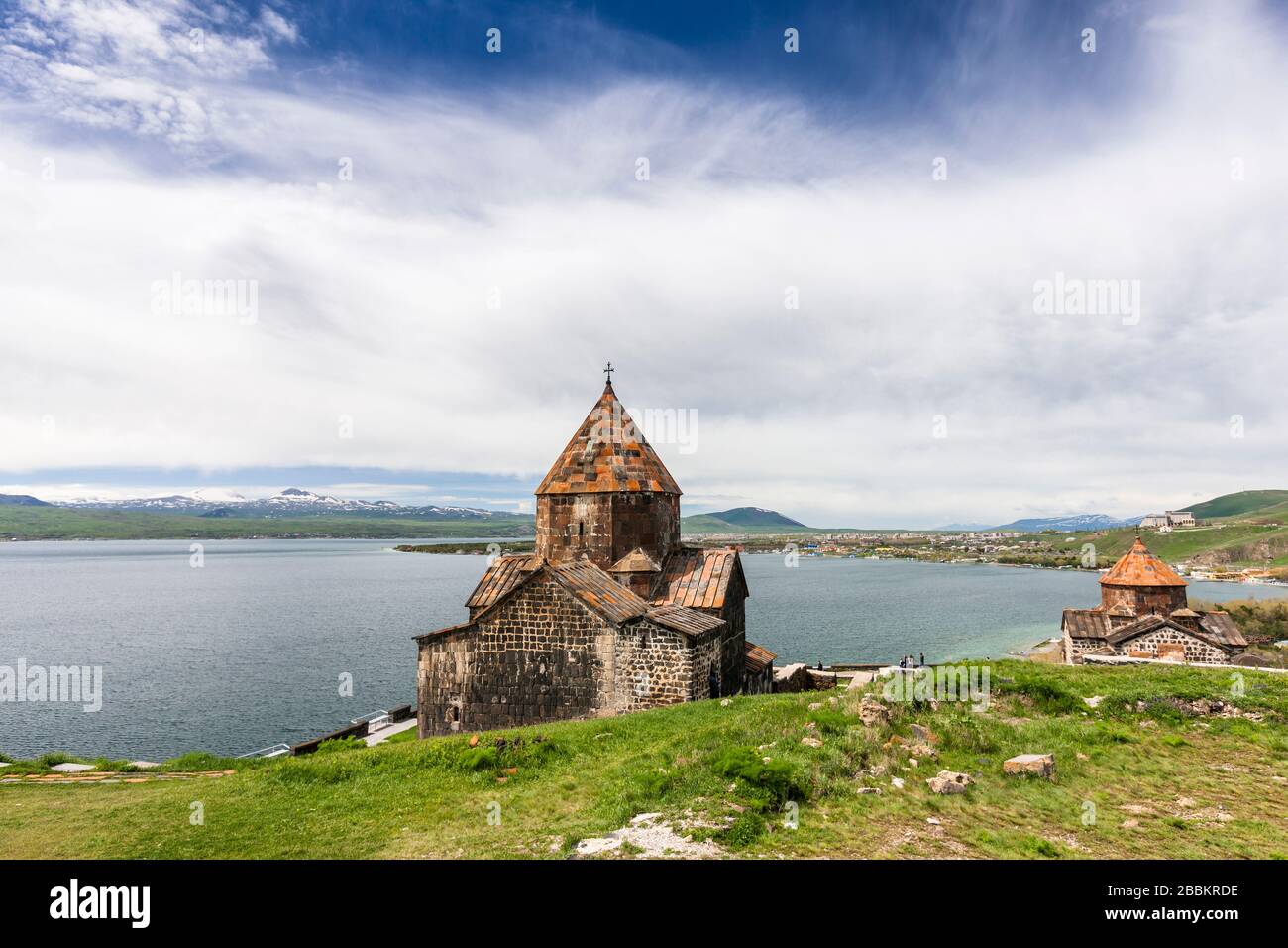 Sevanavank Monastery at Lake Sevan, Armenian minastic complex, Gegharkunik Province, Armenia, Caucasus, Asia Stock Photo