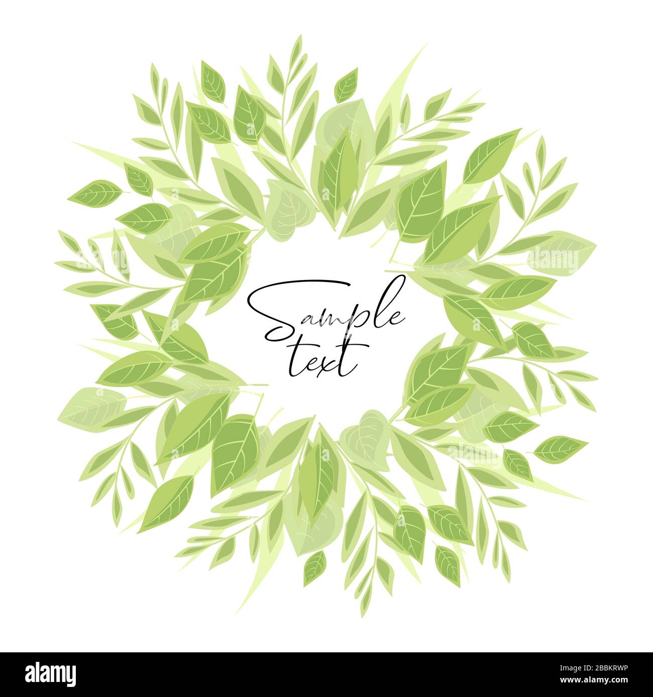 Background with green leaves Stock Vector Image & Art - Alamy