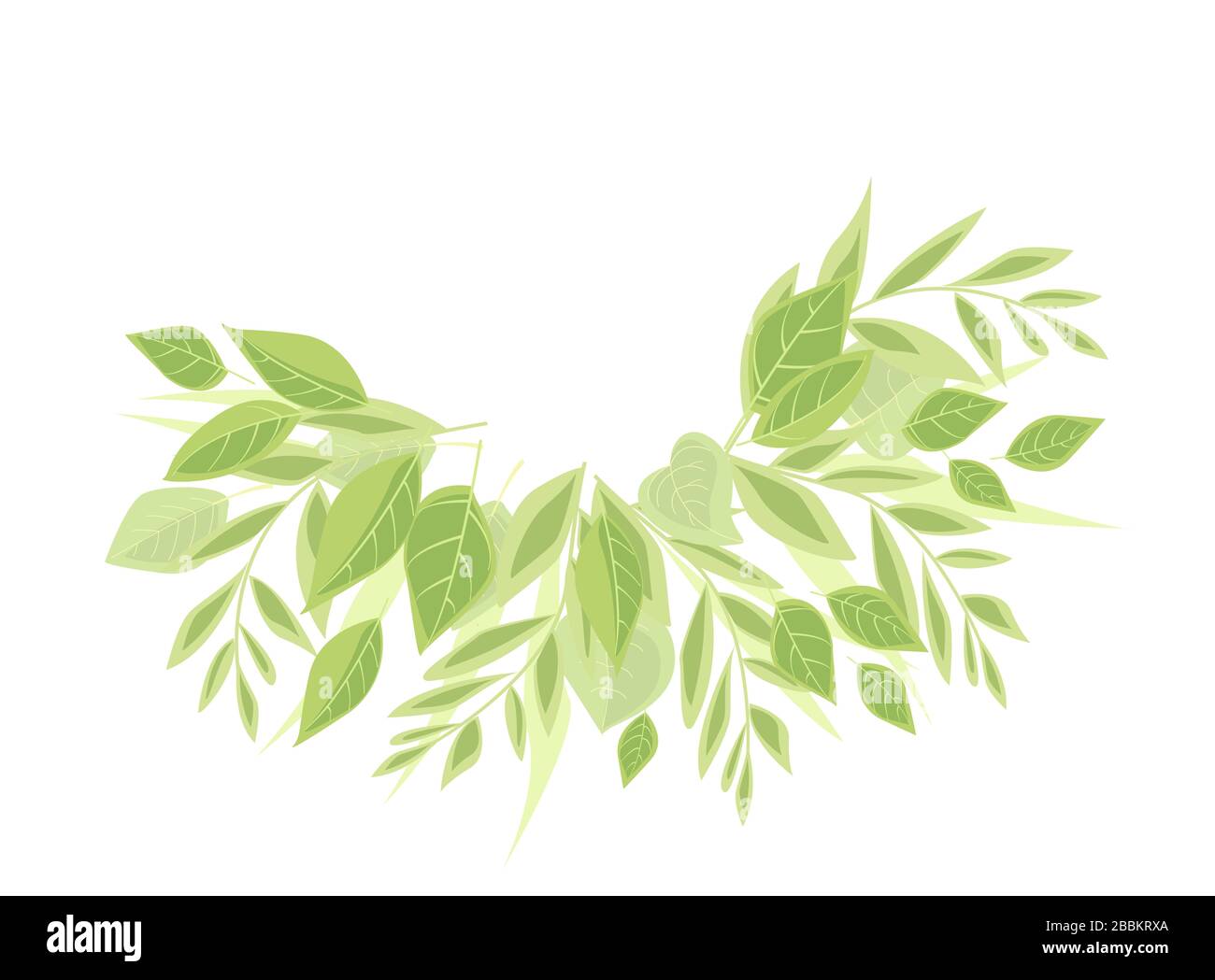Background with green leaves Stock Vector Image & Art - Alamy