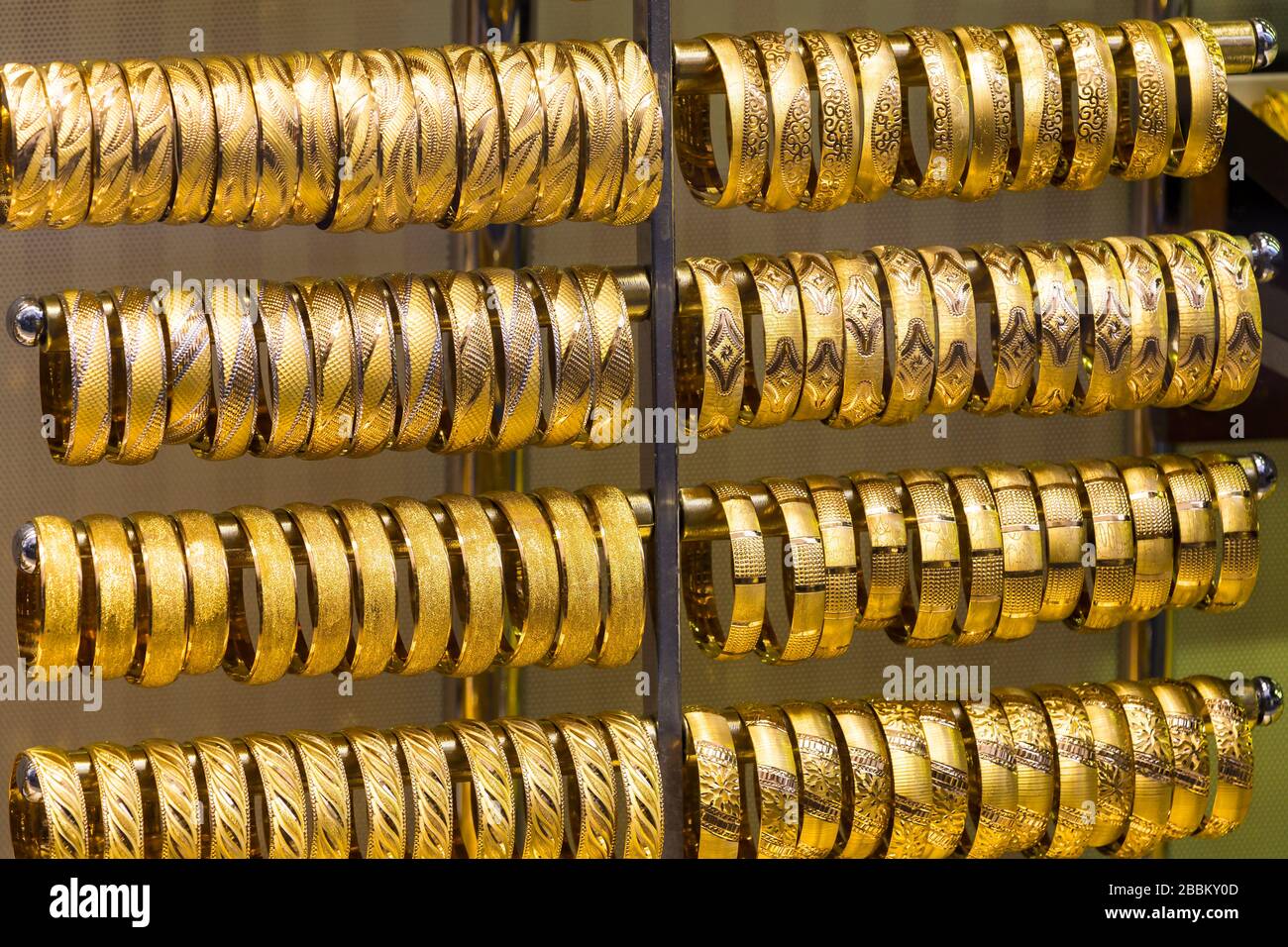 Traditional turkish gold oriental bracelets for women orient