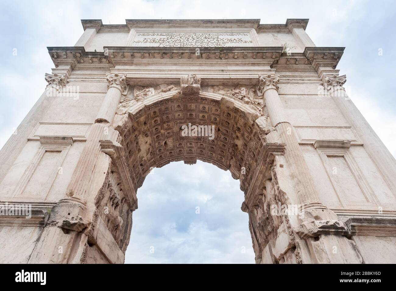 Arch of Titus on the Via Sacra, Rome, Italy Stock Photo