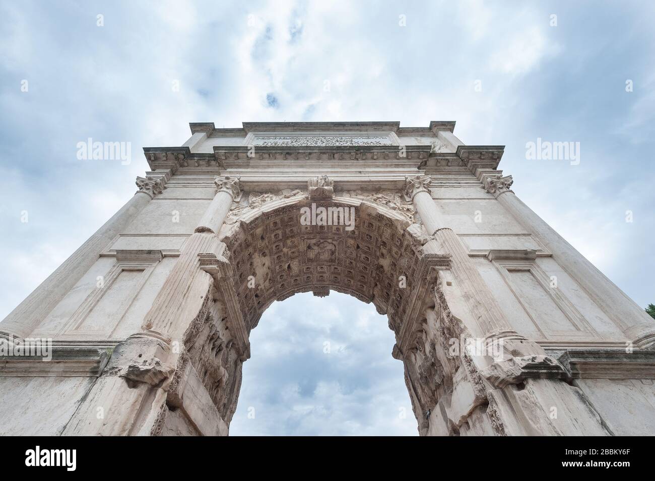 Arch of Titus on the Via Sacra, Rome, Italy Stock Photo