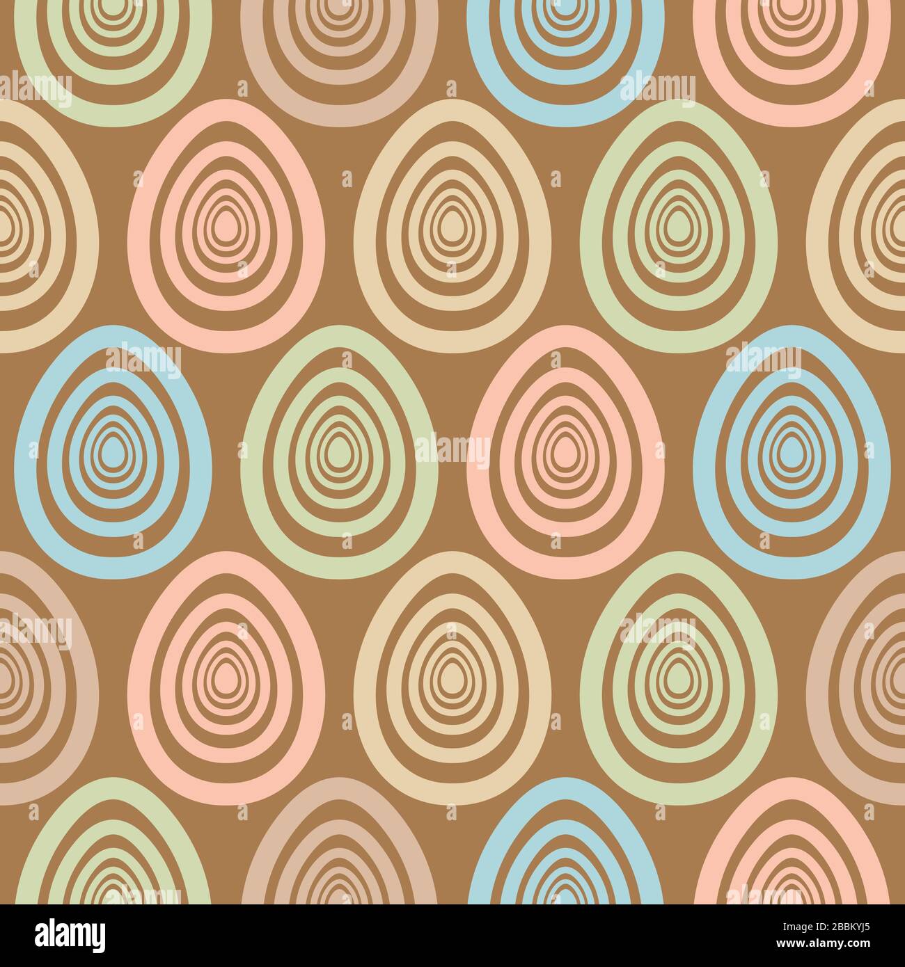 Easter golden painted eggs seamless art pattern Stock Vector