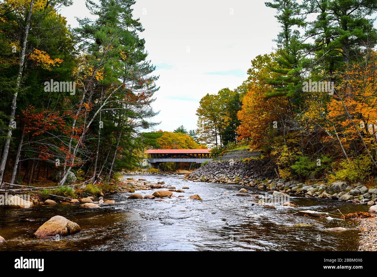 Covered bridges in New England Stock Photo - Alamy