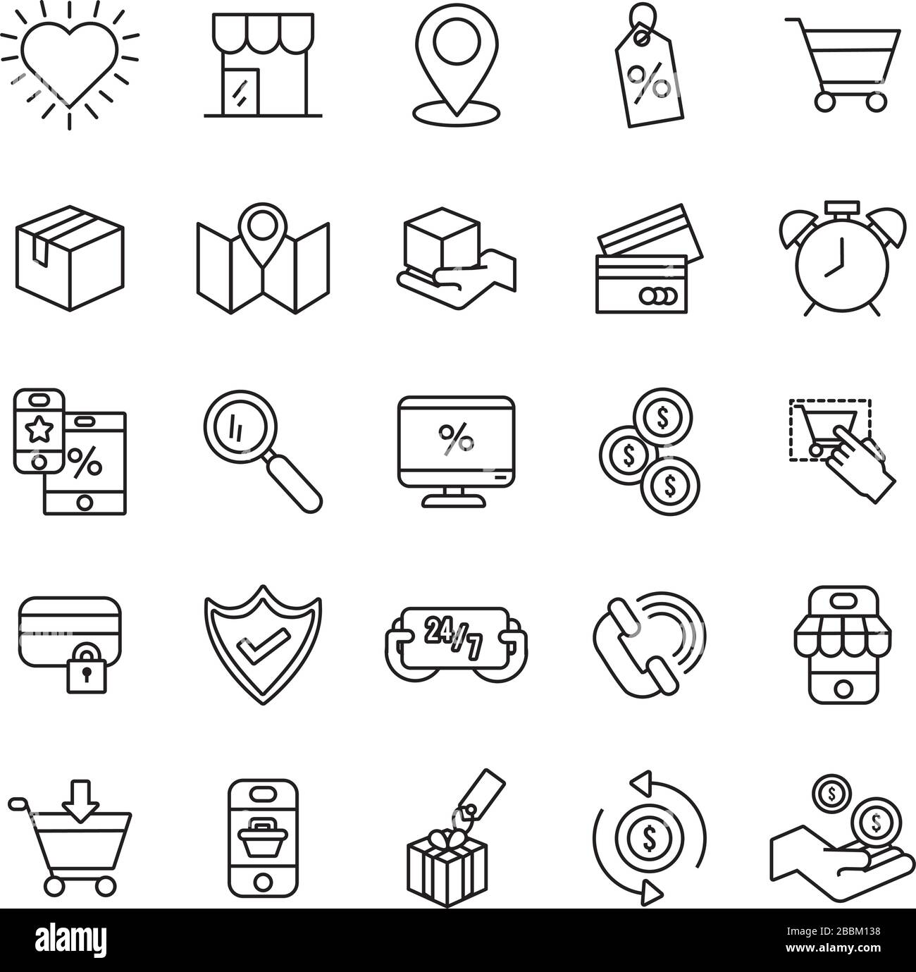 bundle of online commerce icons Stock Vector Image & Art - Alamy