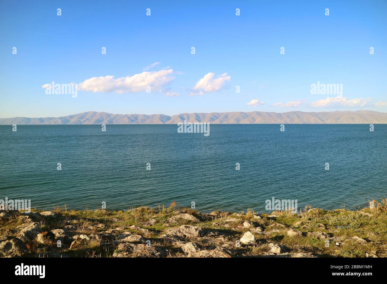 Lake Sevan, world's second largest freshwater lake in Gegharkunik province of Armenia Stock Photo