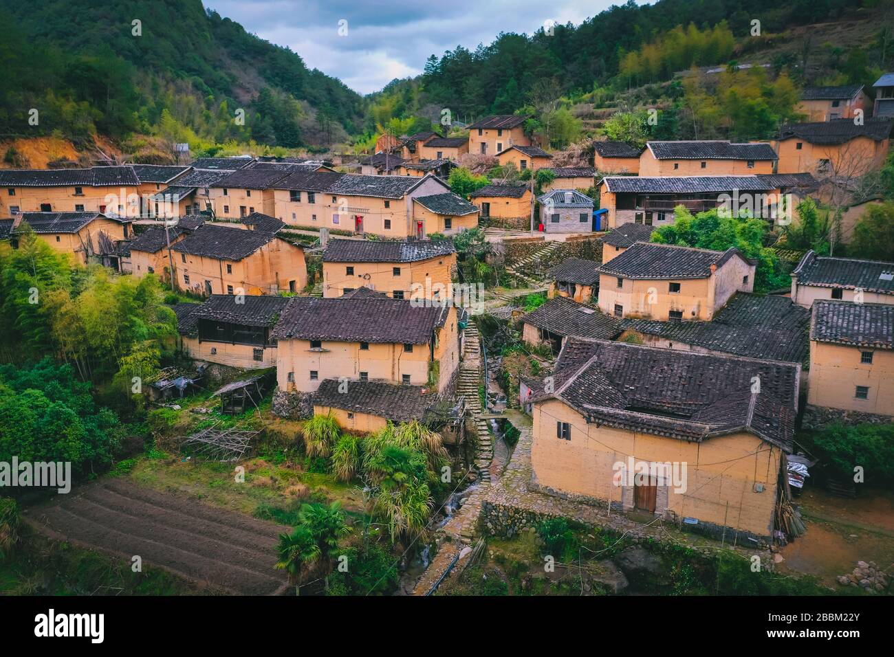 Countryside landscape of China's traditional and historic village Stock ...