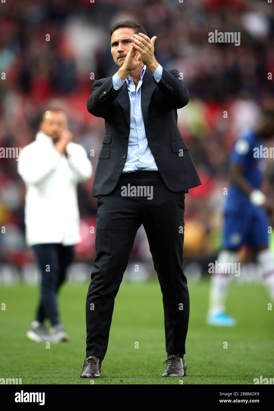 Chelsea manager Frank Lampard applauds the fans after there final ...