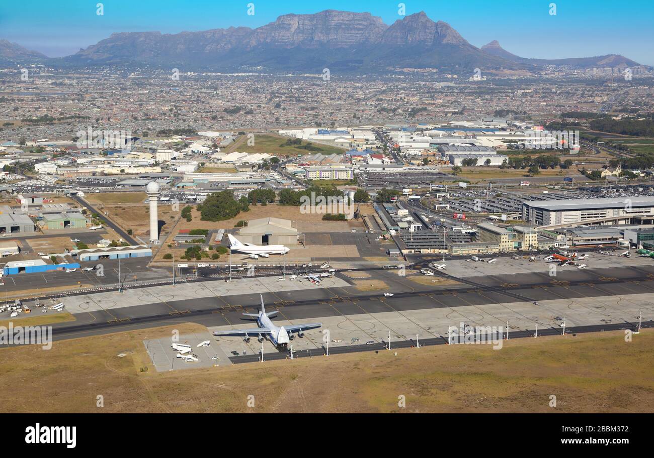 Aerial photo of Cape Town International Airport Stock Photo Alamy