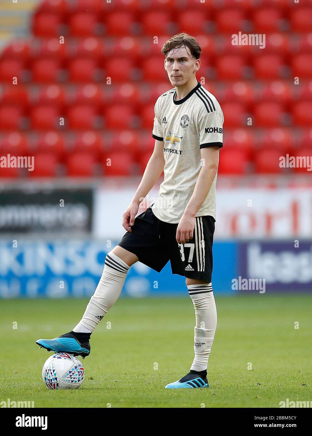 Manchester United S James Garner In Action During The Efl Trophy Match Against Rotherham United Stock Photo Alamy