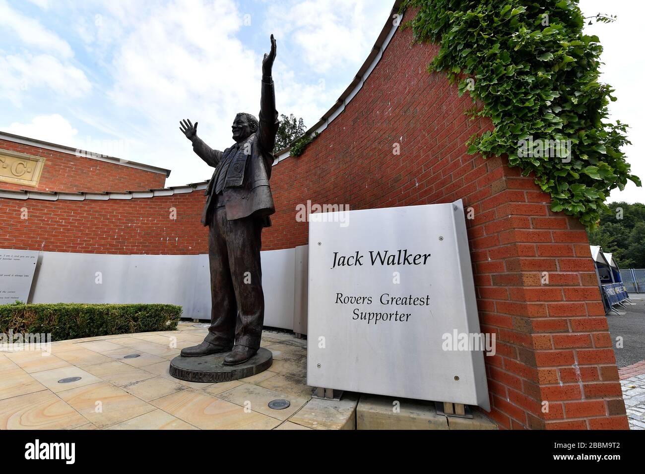 A general view of the Jack Walker statue Stock Photo