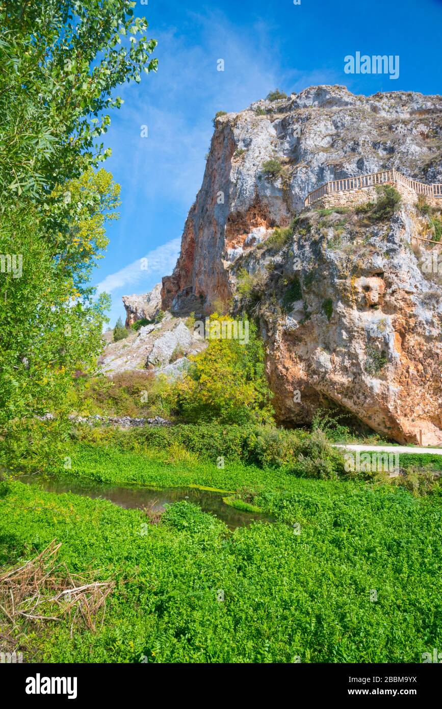 River Ucero. Ucero, Soria province, Castilla Leon, Spain. Stock Photo