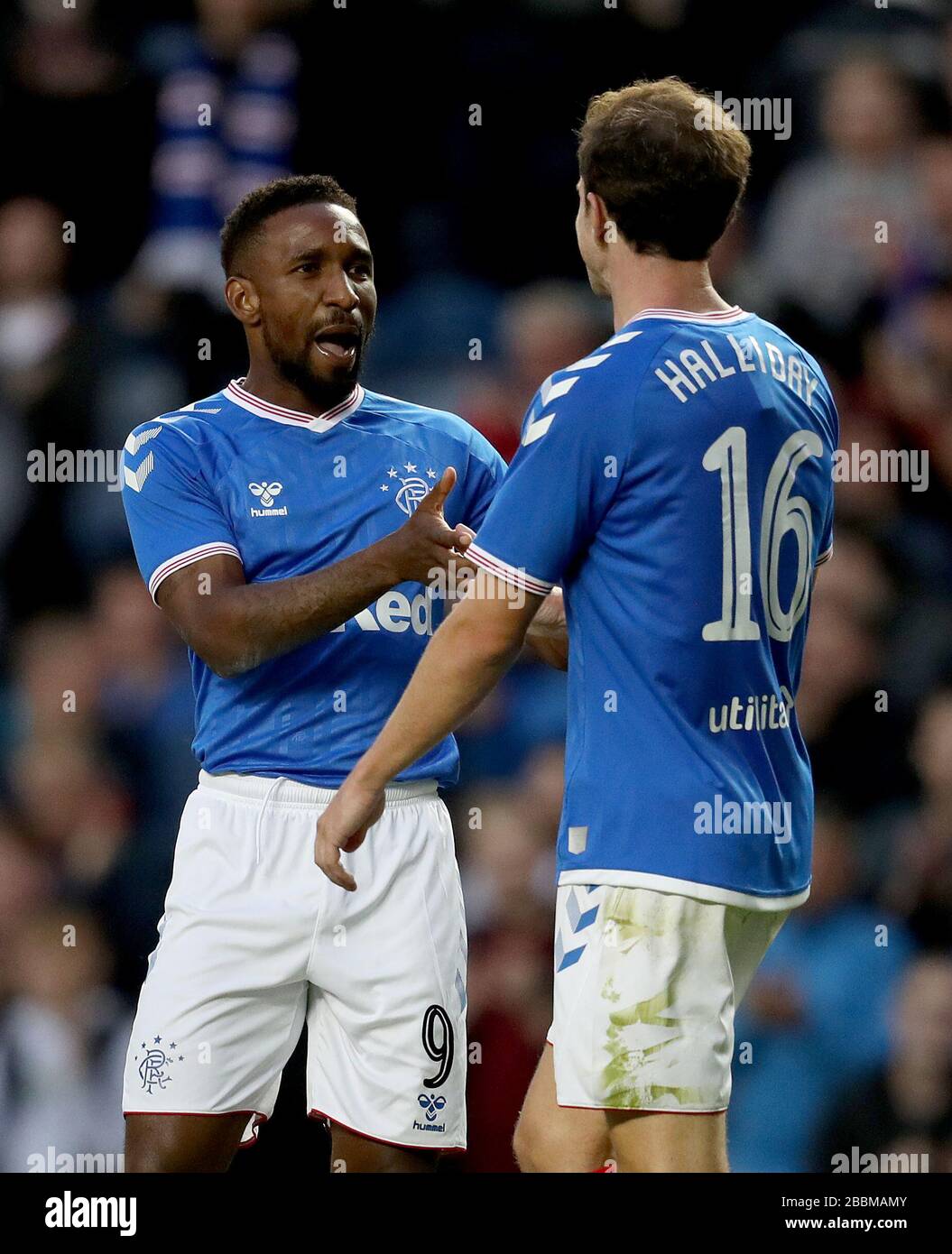 Rangers' Jermain Defoe celebrates scoring his team's sixth goal during ...