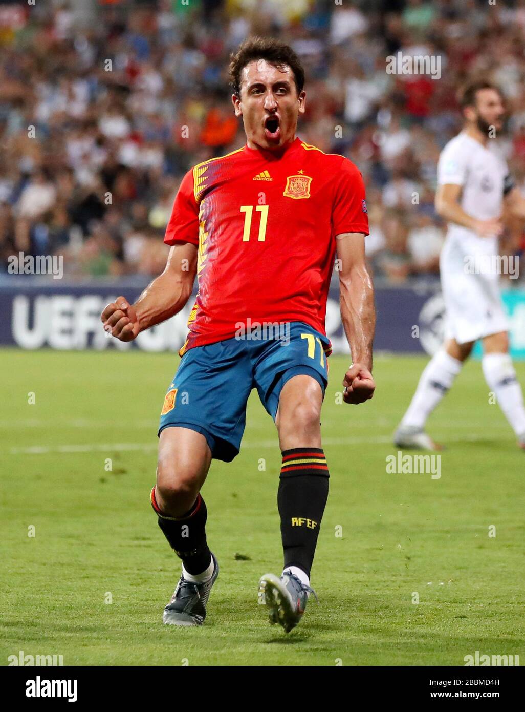 Spain U21's Mikel Oyarzabal celebrates scoring his side's second goal of  the game from the penalty spot Stock Photo - Alamy