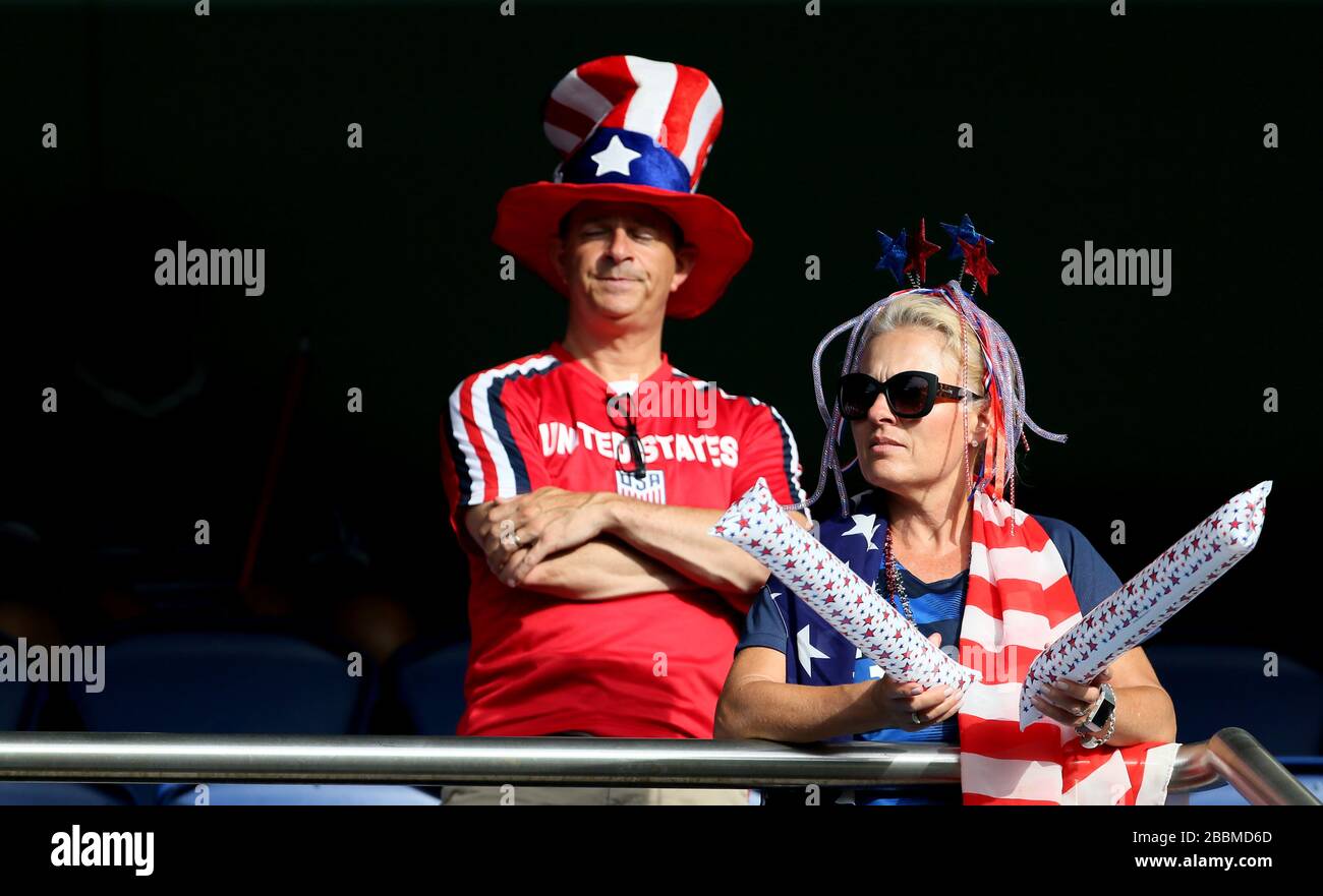 Usa fans show their support in the stands hi-res stock photography and ...