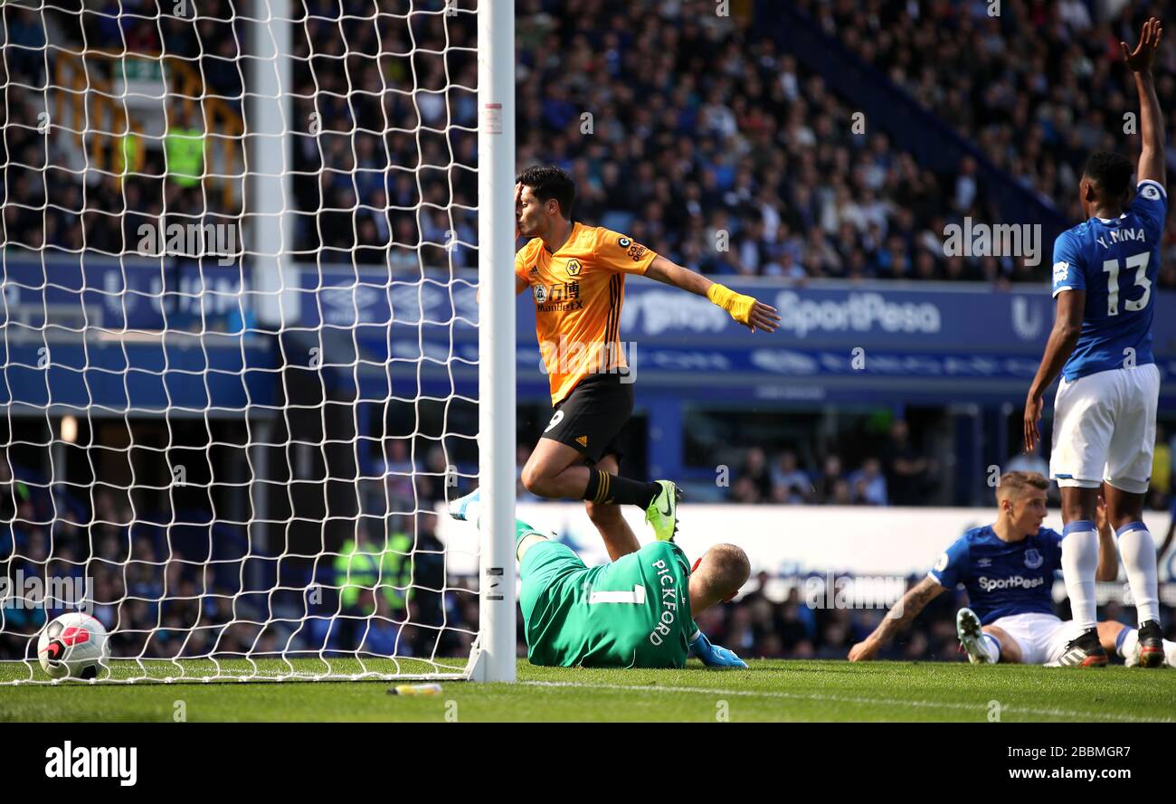 Wolverhampton Wanderers' Raul Jimenez celebrates scoring his side's second goal of the game Stock Photo