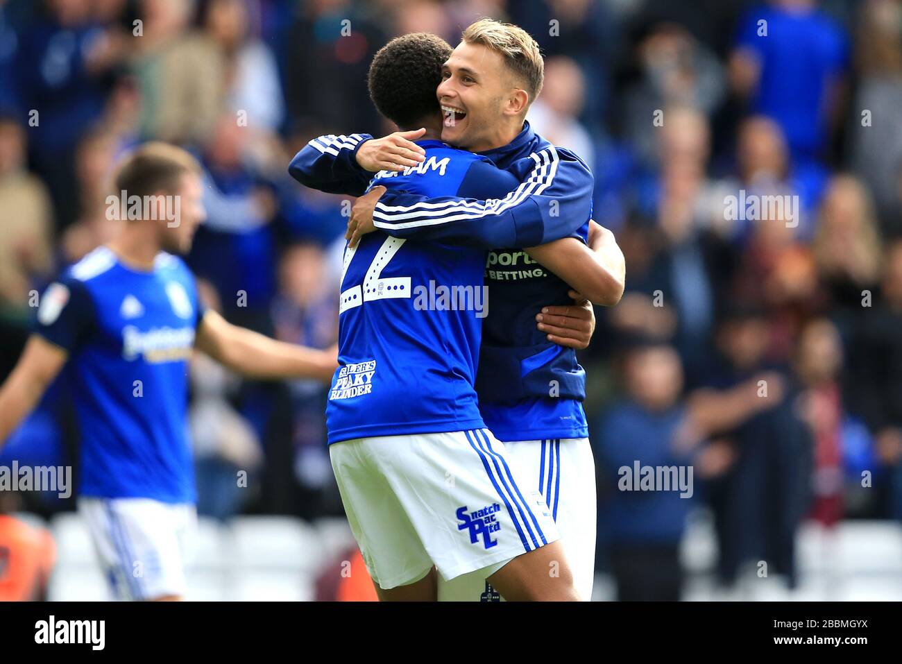 Birmingham City's Jude Bellingham (left) and Fran Villalba celebrate after  the final whistle Stock Photo - Alamy