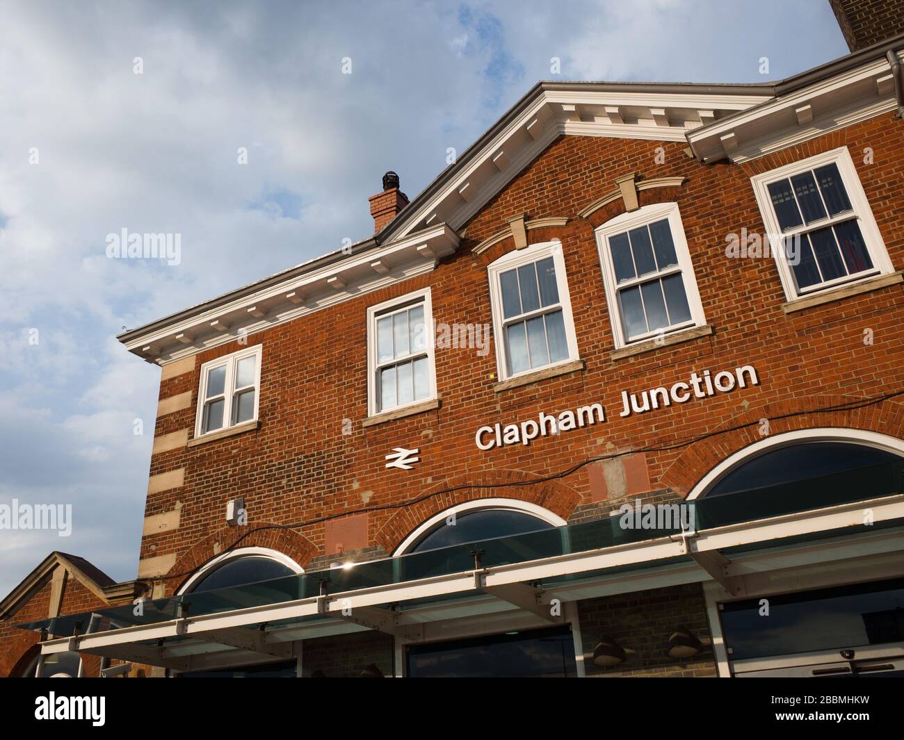 Clapham Junction railway station, a maor transort hub in Battersea, south west London- UK Stock Photo