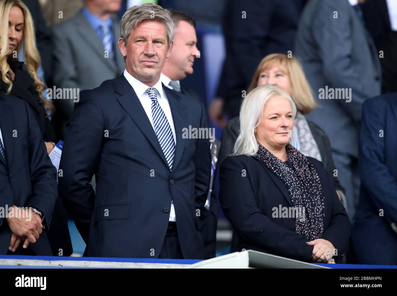 Marcel Brands - Everton Director of Football (left) Denise Barrett-Baxendale - Everton Chief Executive Officer (CEO) (right) Stock Photo