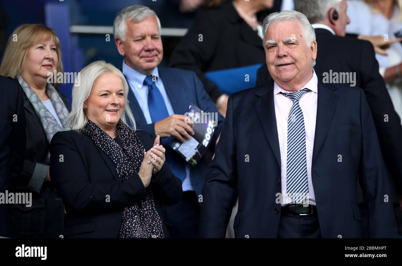 Everton Chairman Bill Kenwright (right) with Denise Barrett-Baxendale - Everton Chief Executive Officer (CEO) (right) Stock Photo