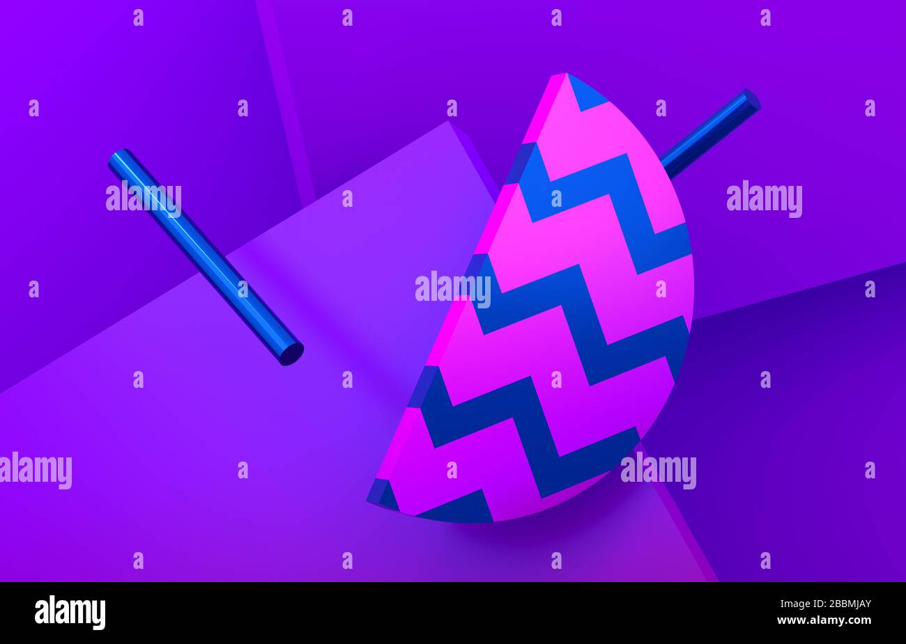 Abstract 3d render, background with geometric shapes, modern graphic ...