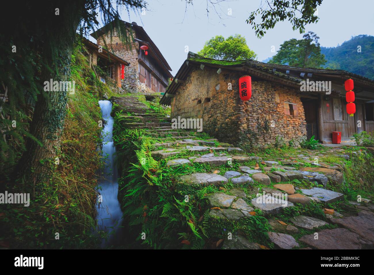 Countryside landscape of China's traditional and historic village Stock Photo