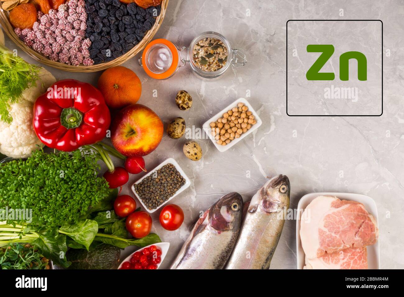 selection foods with anti inflammatory vitamins A, B, C, D, E. K, Zn