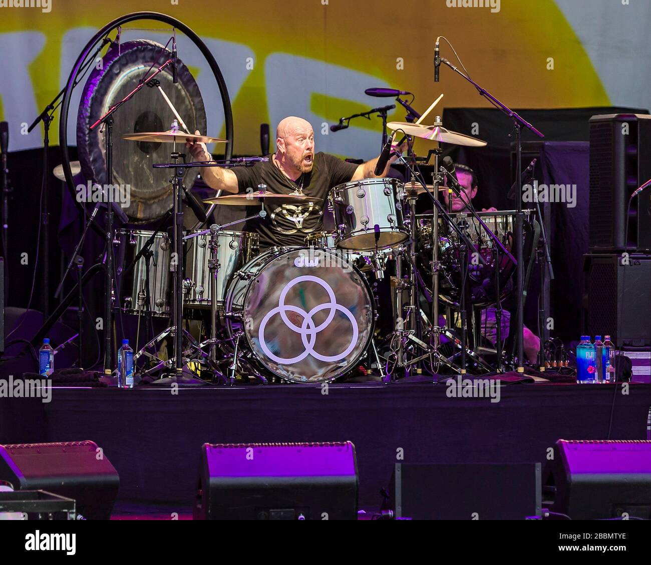 Drummer Jason Bonham, son of legendary drummer John Bonham, performs at