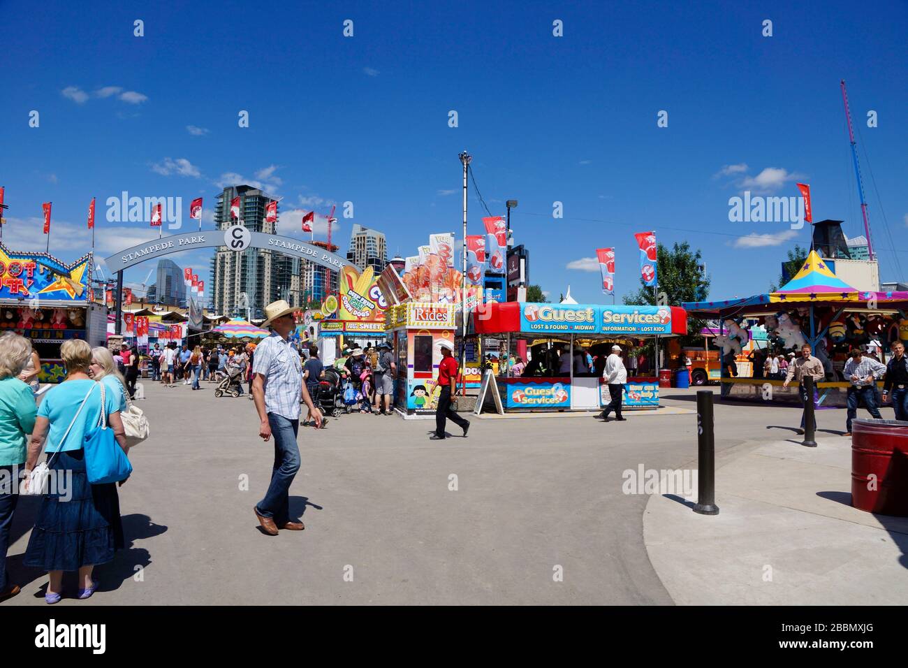 Calgary Canada - 5 July 2013 - Fair grounds at Calgary Stampede Stock Photo