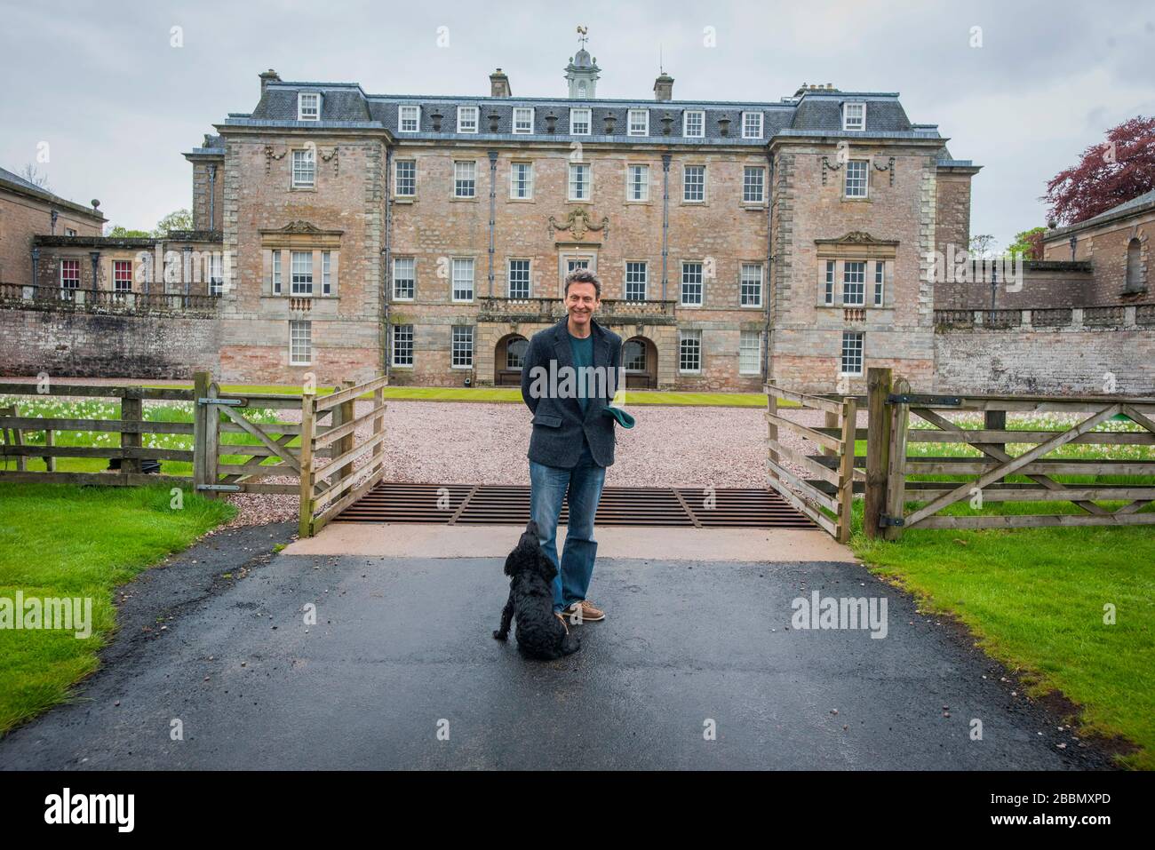 Marchmont House Scottish Borders with Hugo Burge (owner) Stock Photo