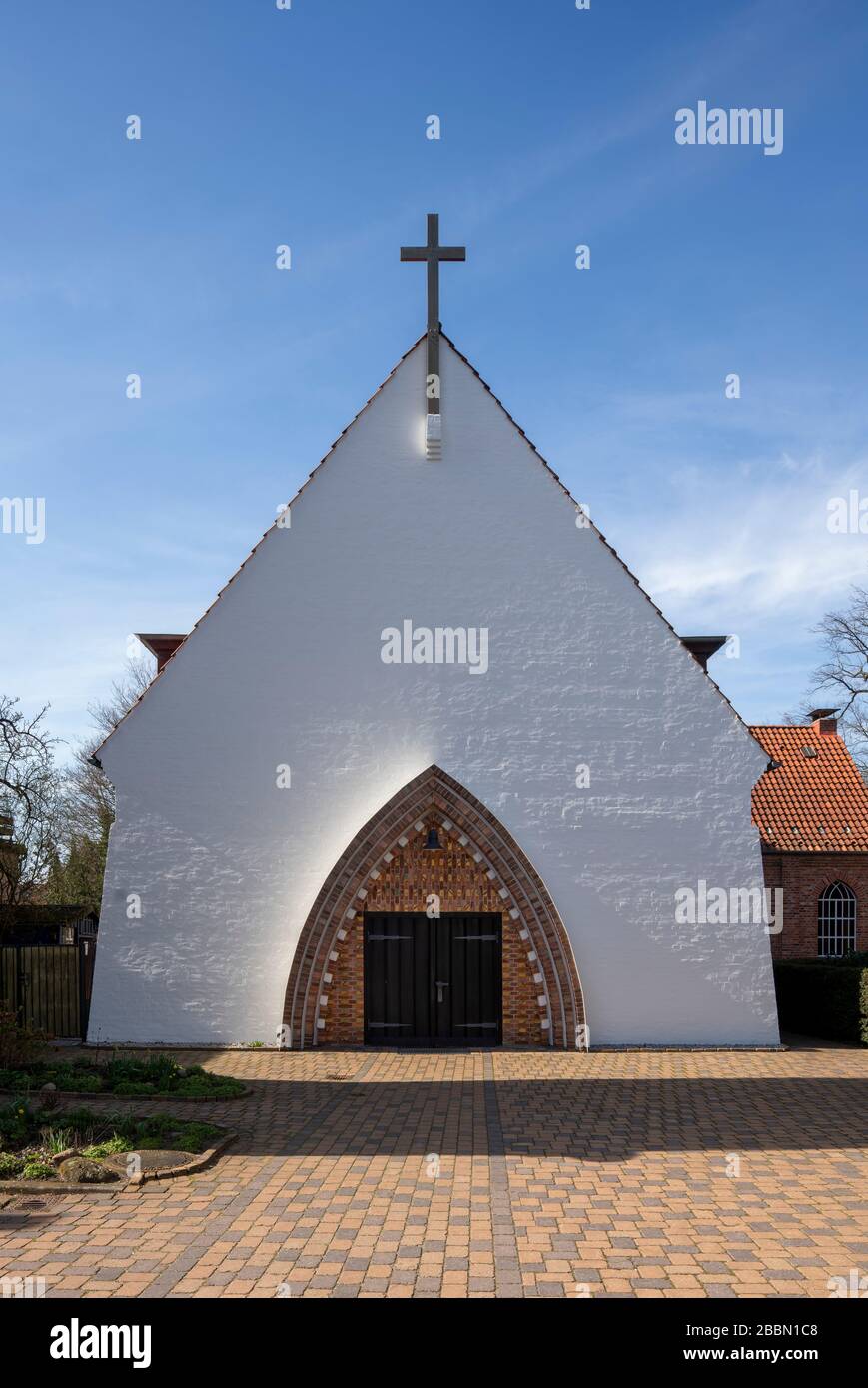 Celle, Martin-Luther-Kirche, 1933 von Fritz Höger erbaut, Ostseite mit Portal Stock Photo