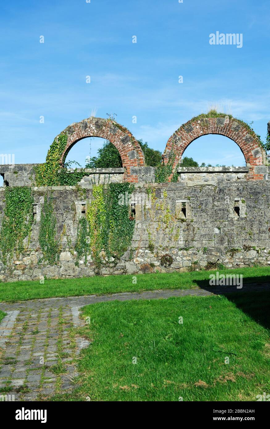 Belturbet Military Barracks ruins, County of Cavan, Ireland Stock Photo